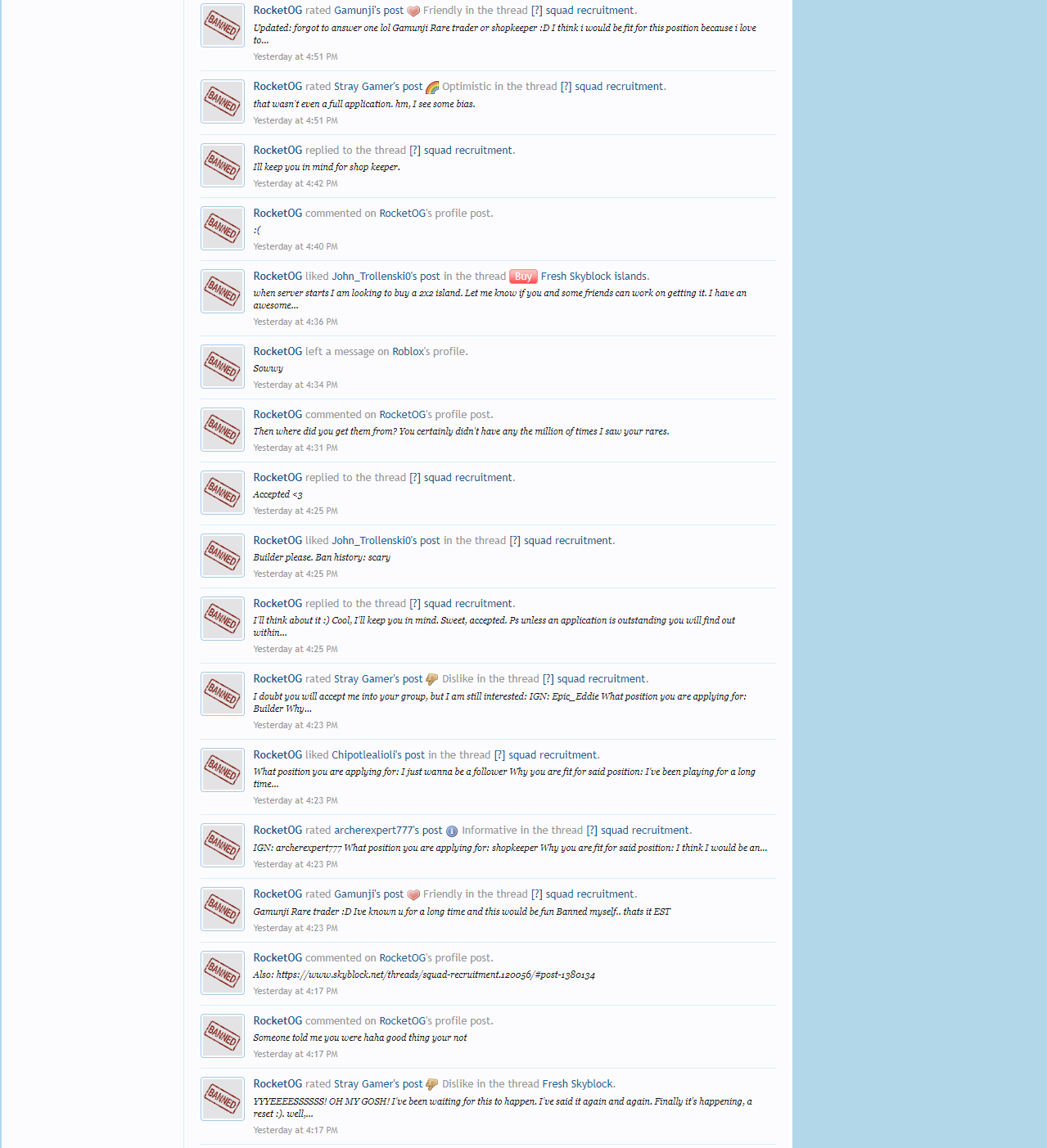 Denied Rocketog Forums Ban Appeal Denied Skyblock Forums - roblox appeal accepted