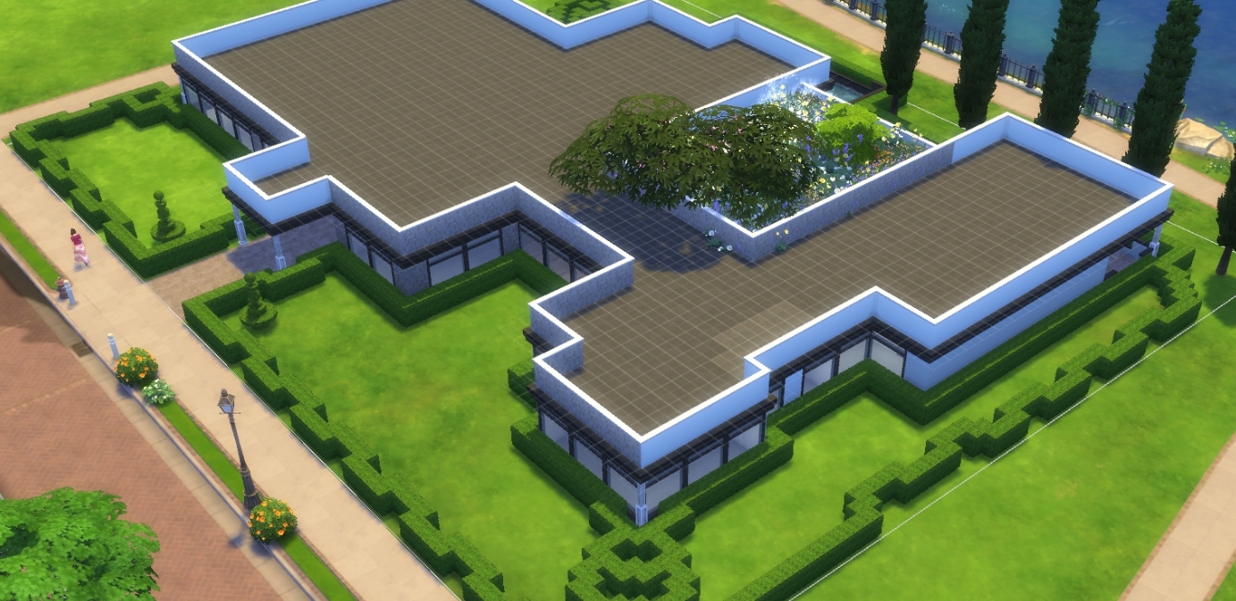Here S My Attempt At A Somewhat Half Modern House Sims 4 Wip
